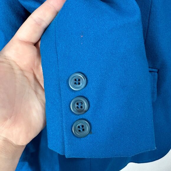 Vintage Pendleton Women's 10 Blazer Skirt Blouse Suit‎ Set Blue Wool USA Made - Picture 6 of 15